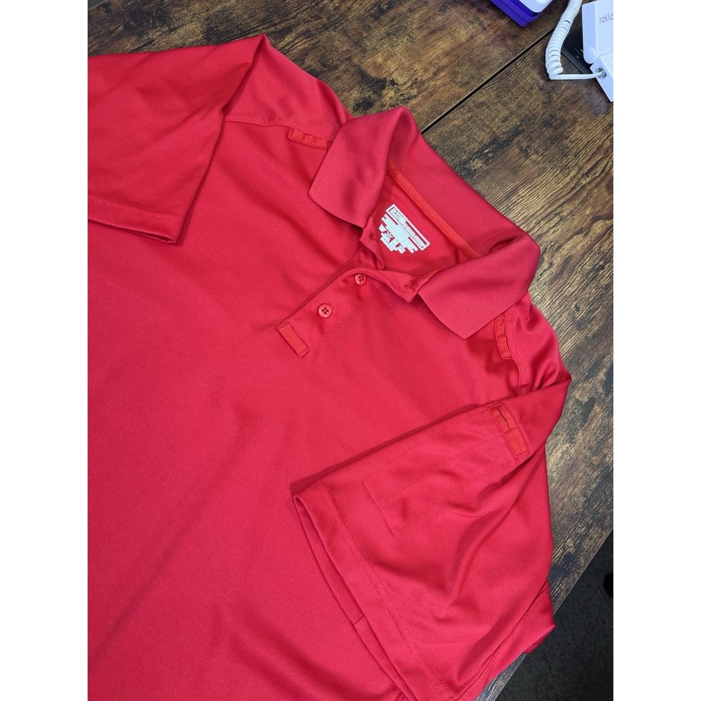 5.11 Tactical Series Men's Red Short Sleeve Polo Shirt Sleeve Pockets Size XL